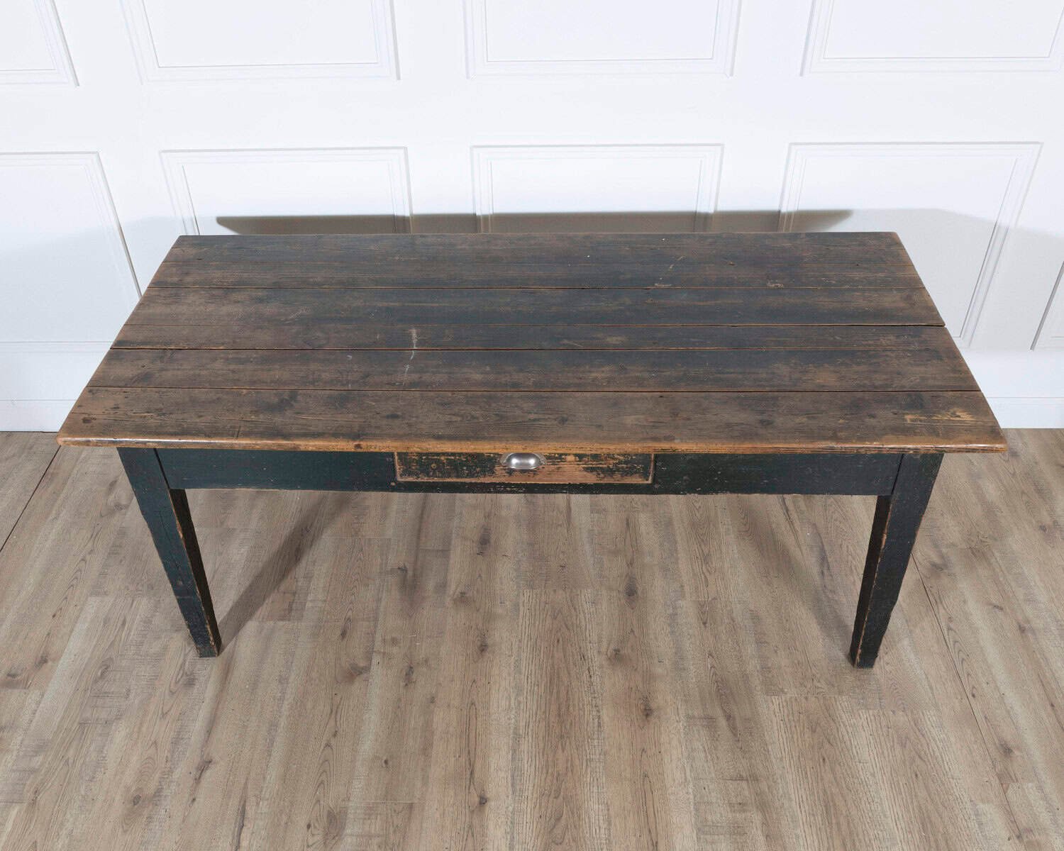 Swedish Antique Country Kitchen Table with Drawers, 19th Century - JAA