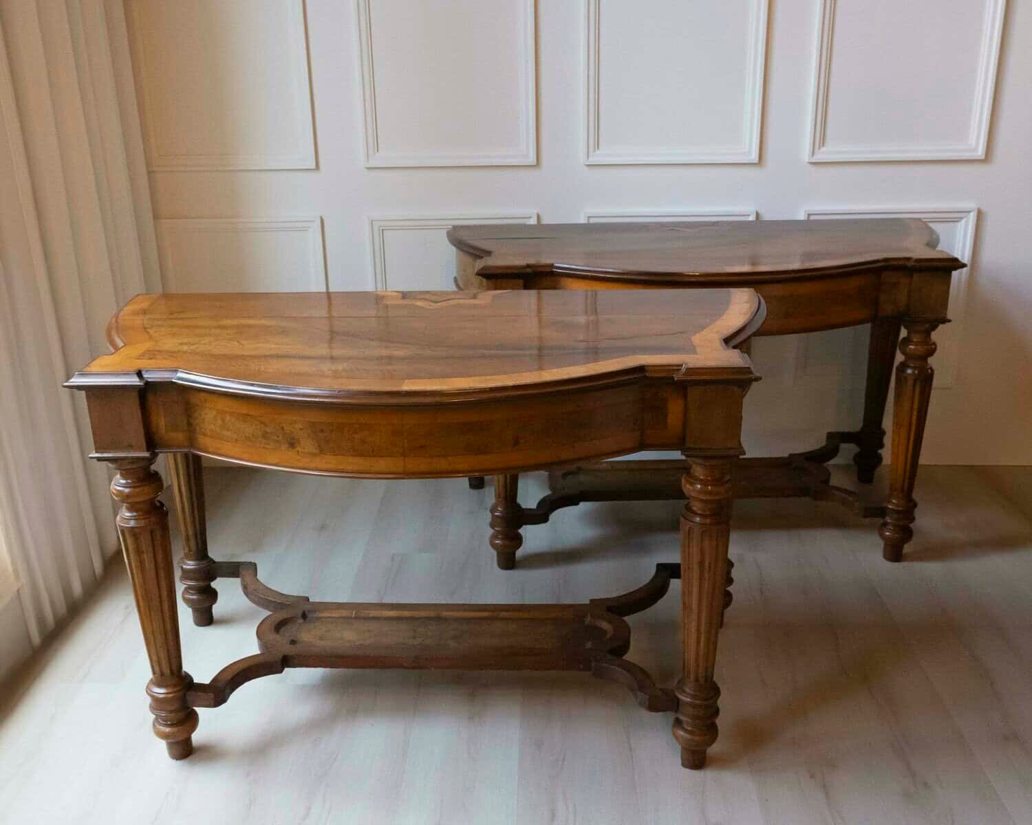 ​​​​​​​pair Of Large Consoles Moves Lombardy Nineteenth Century - JAA