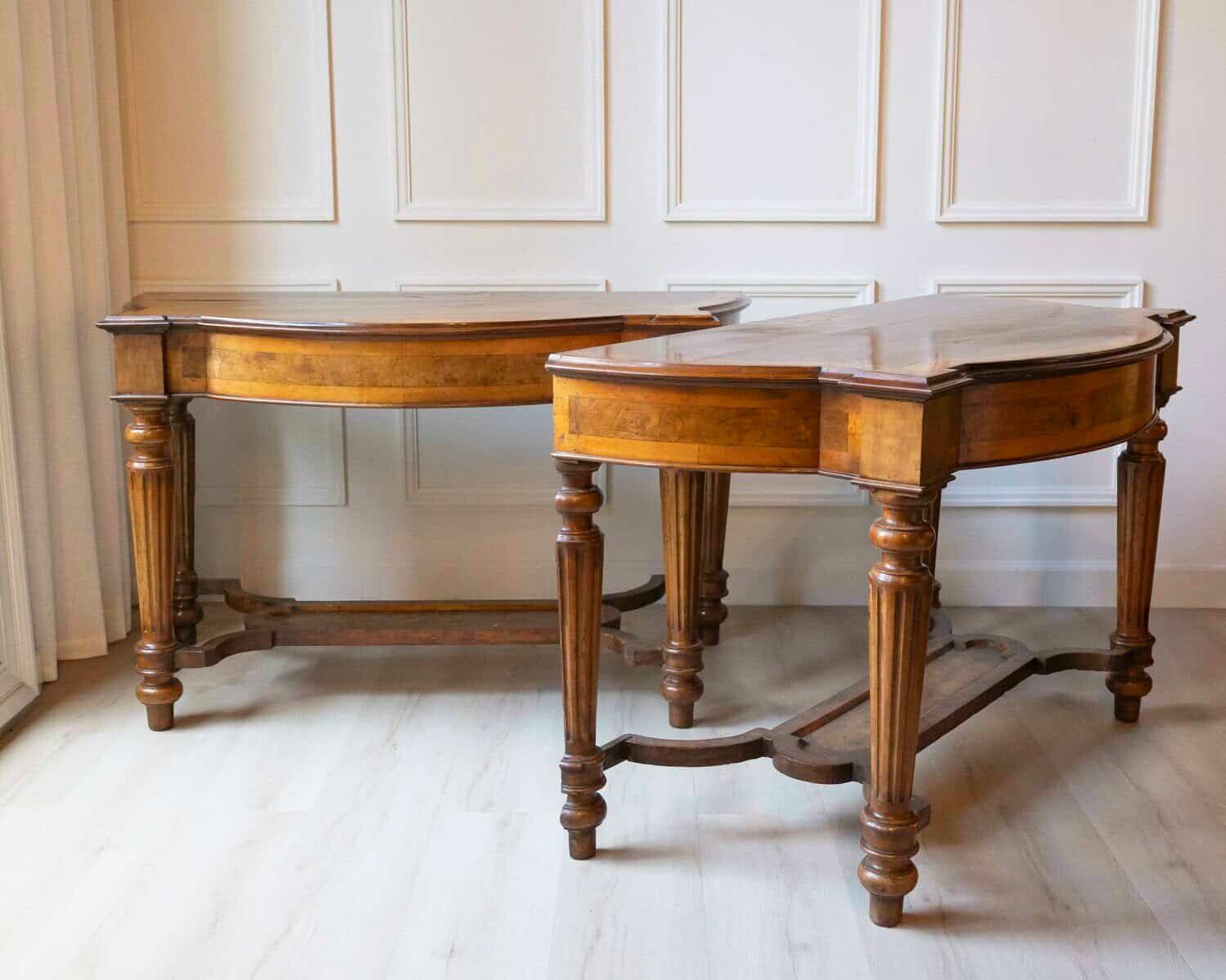 ​​​​​​​pair Of Large Consoles Moves Lombardy Nineteenth Century - JAA