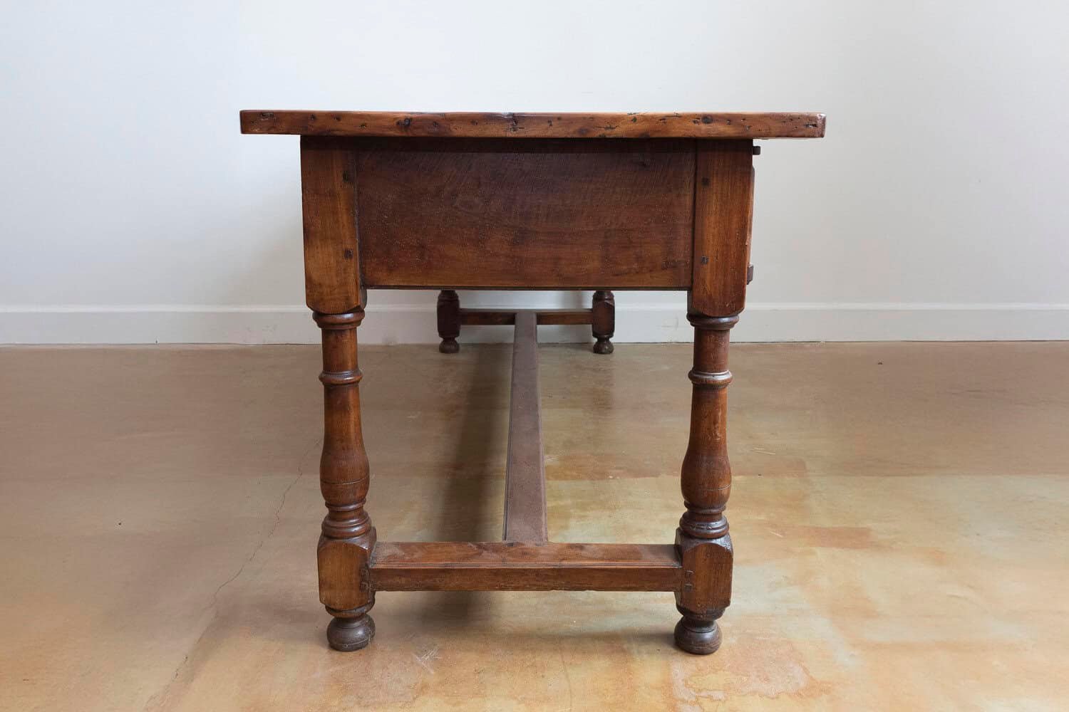 French Louis XVI Period 1790s Farm Table with Sliding Panels and Carved Heart - JAA