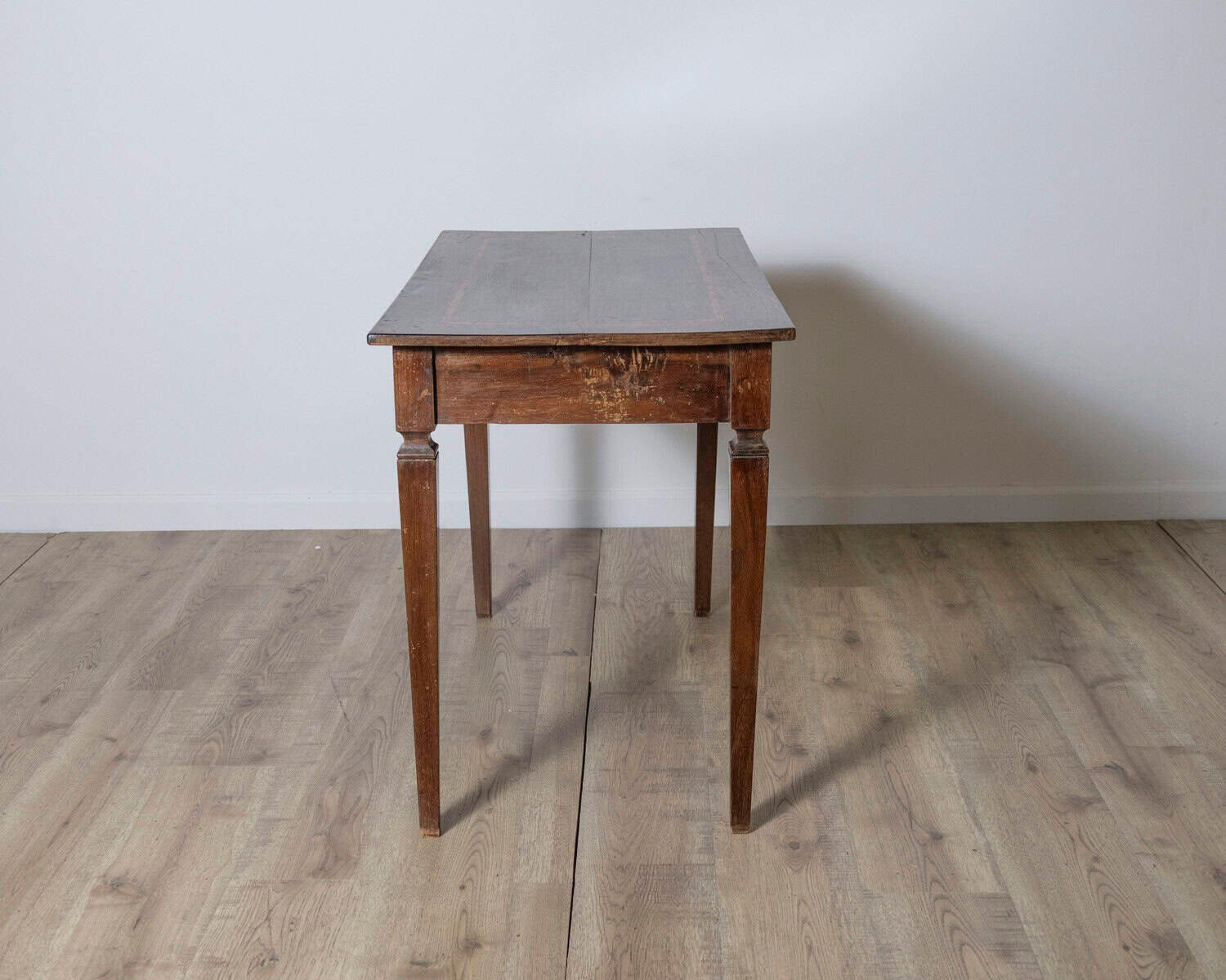 ON HOLD - Louis XVI Walnut Table with Inlaid Top – Emilia, Late 18th Century - JAA