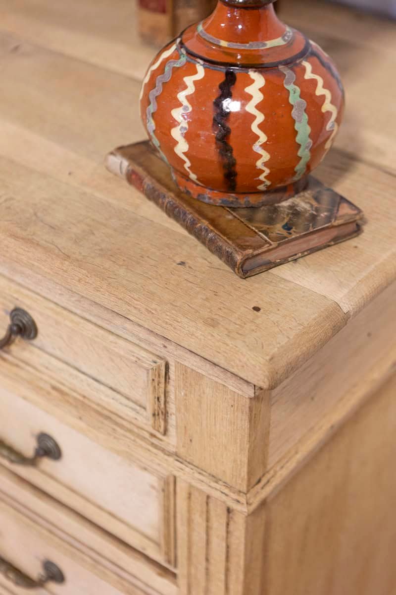 20th Century French Bleached Oak Commode - JAA