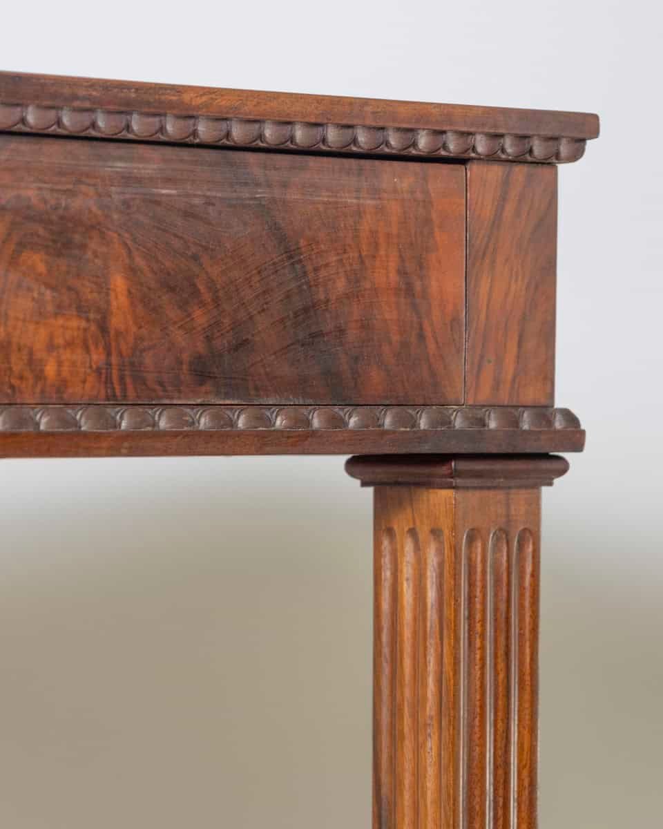 Early 19th Century Italian Walnut Side Table with Fluted Legs - JAA