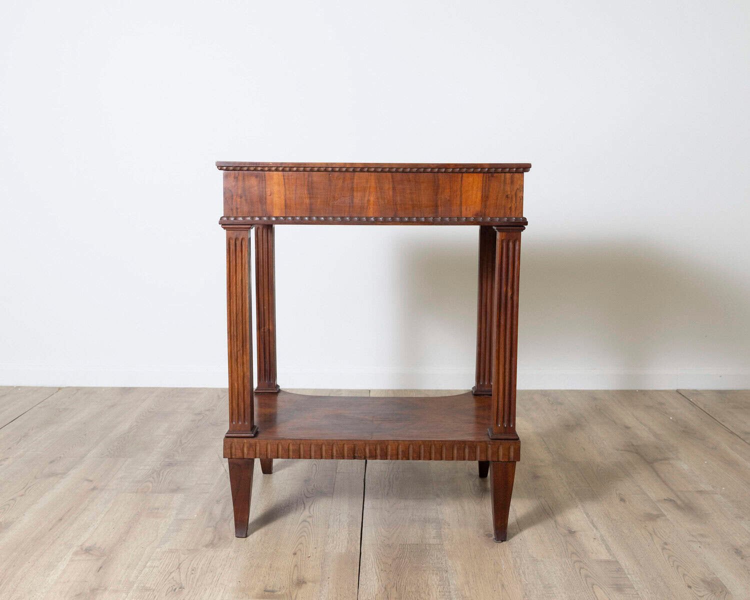 Early 19th Century Italian Walnut Side Table with Fluted Legs - JAA