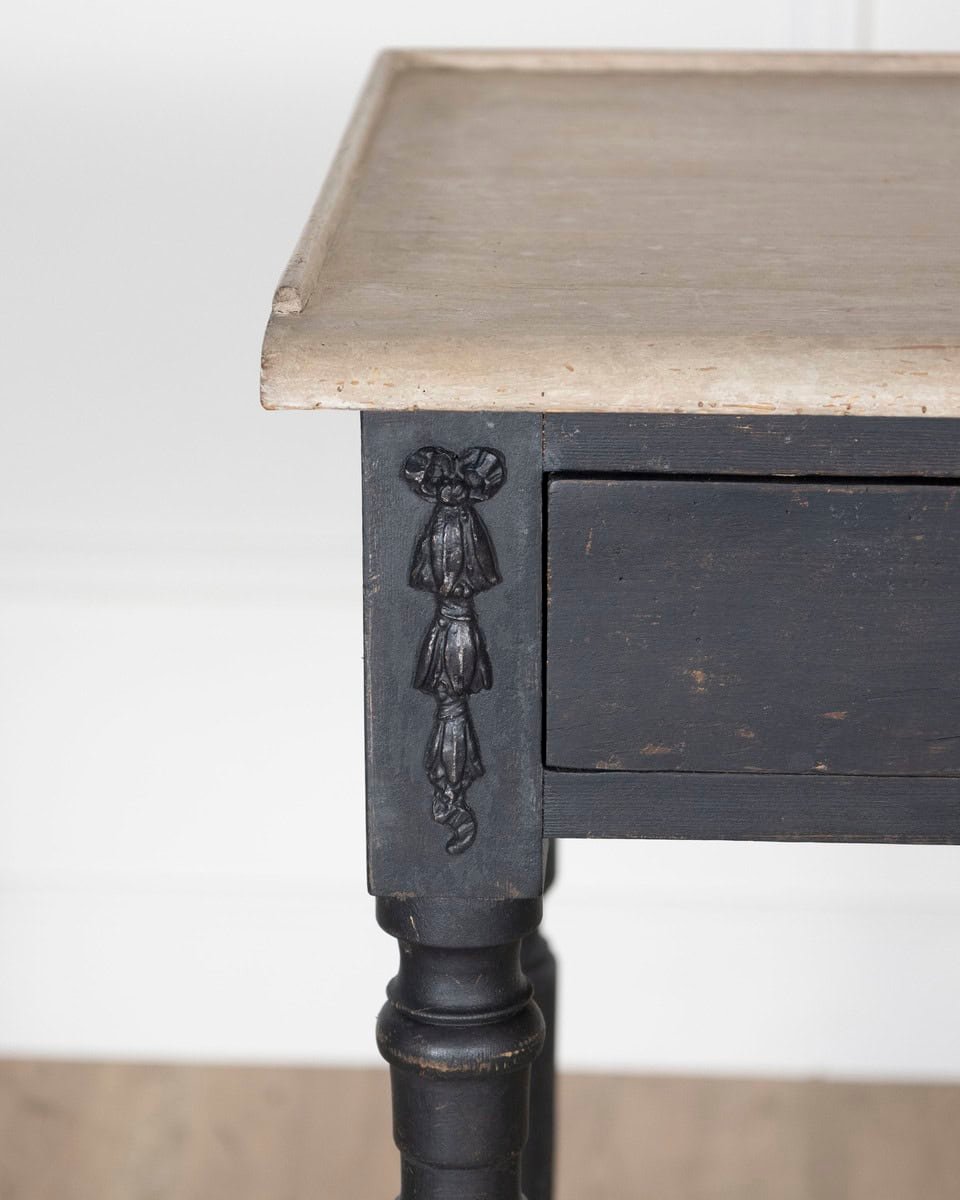 Swedish Console Table with Gallery Edge and Contrasting Painted Top, circa 1880 - JAA