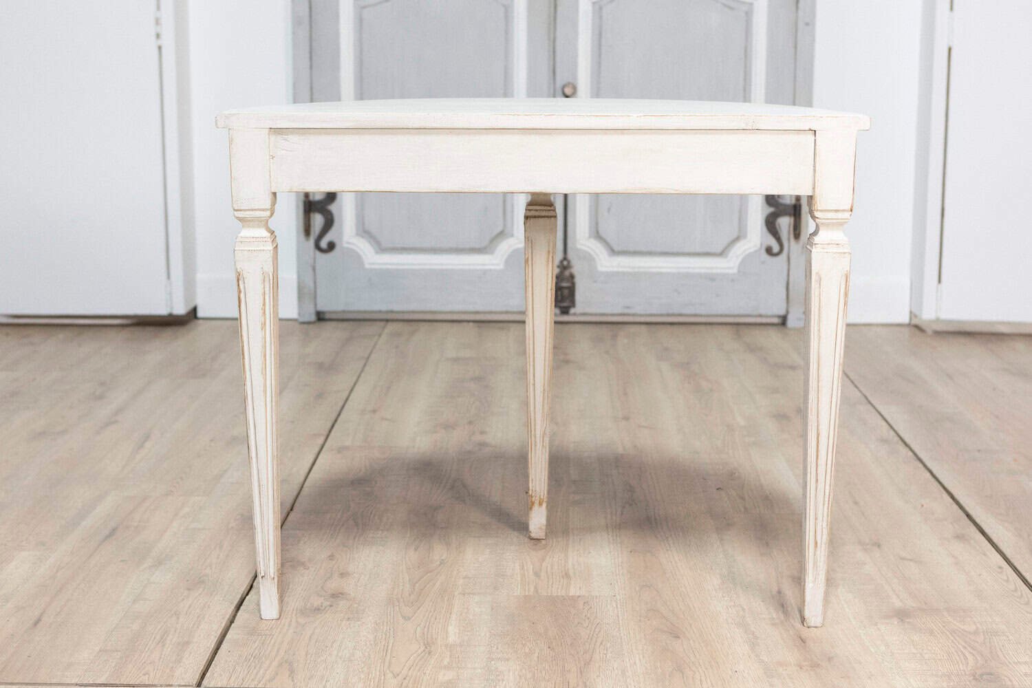 Pair of 19th Century Swedish Demi Lune Consoles - JAA