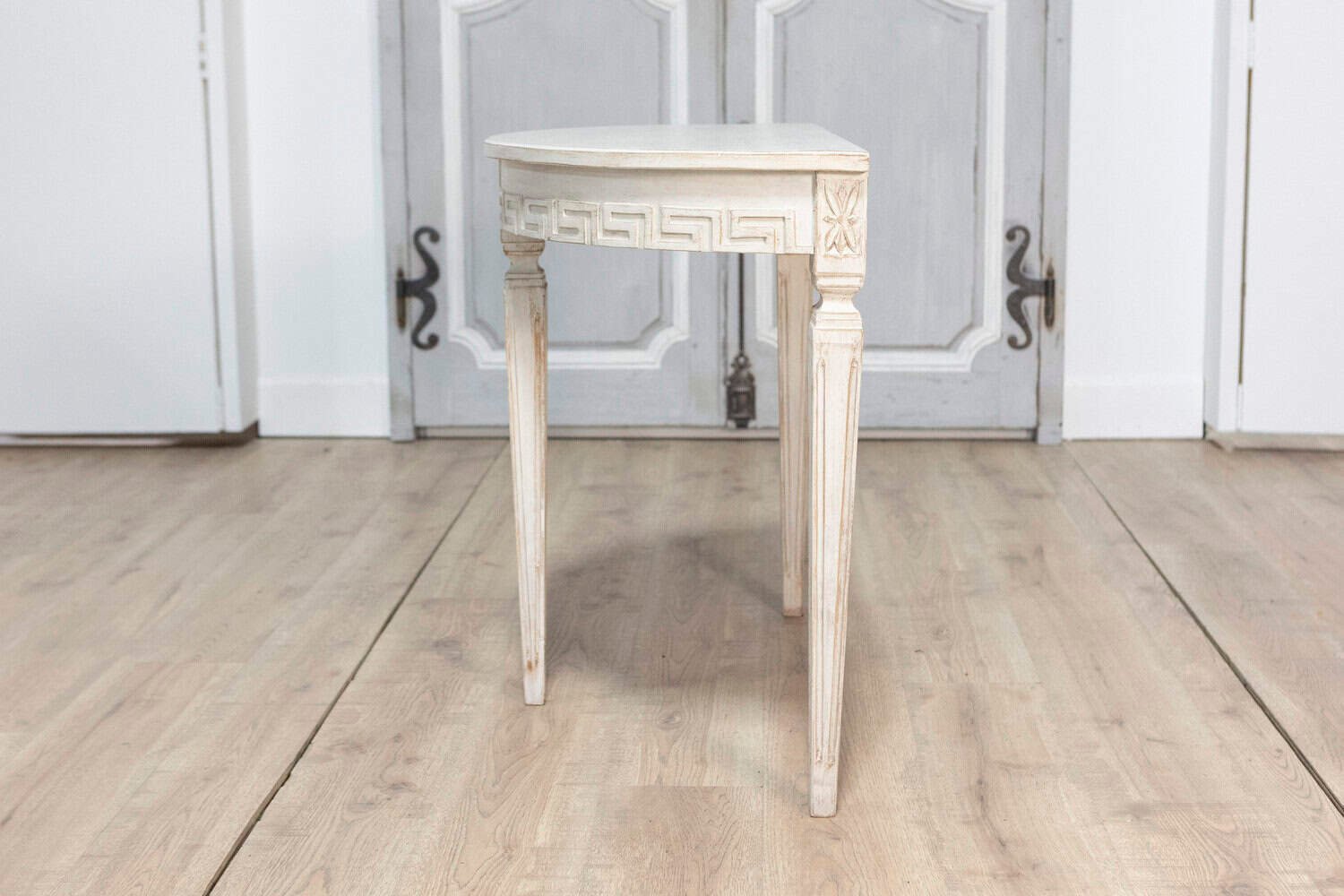 Pair of 19th Century Swedish Demi Lune Consoles - JAA