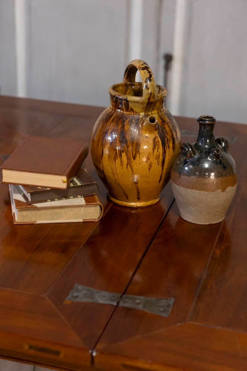 Italian Early 19th Century Walnut Folding Table with Tapered Legs - JAA