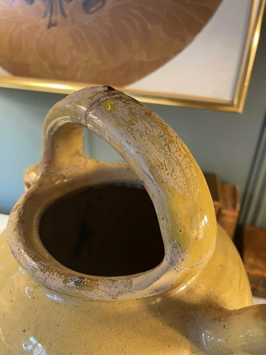Yellow-Glazed Terracotta Jug, Late 19th–Early 20th Century - JAA