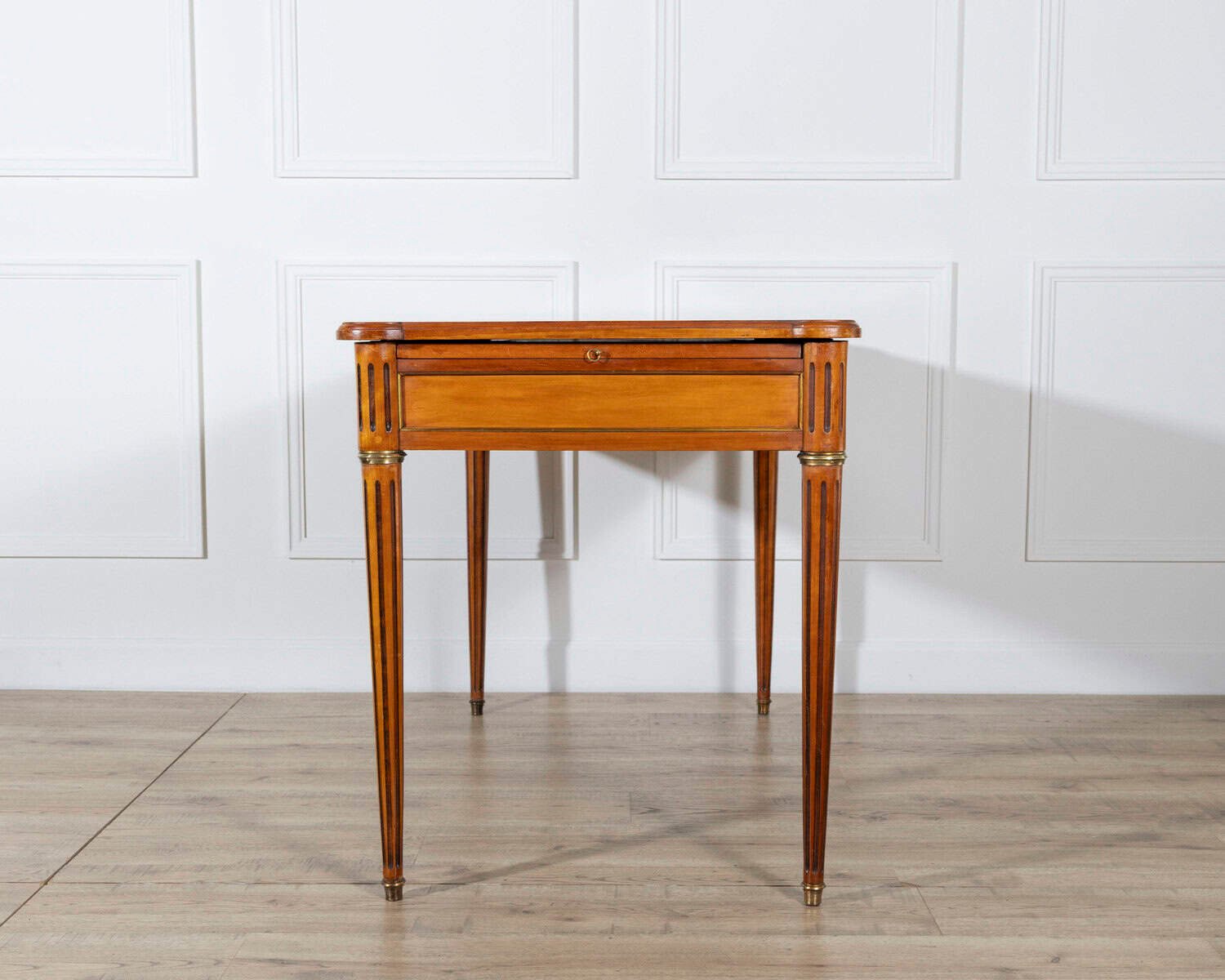 Louis XVI–Style Writing Desk with Leather Top and Pull-Out Extensions - JAA