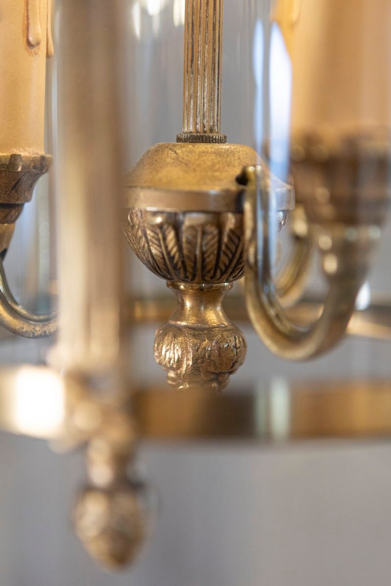 20th Century French Brass and Glass Lantern - JAA