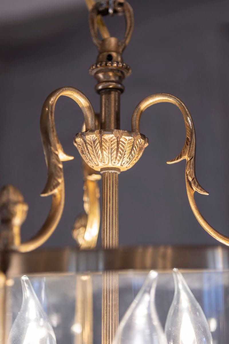 20th Century French Brass and Glass Lantern - JAA