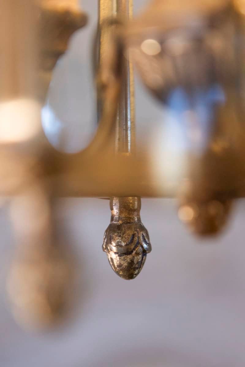 20th Century French Brass and Glass Lantern - JAA