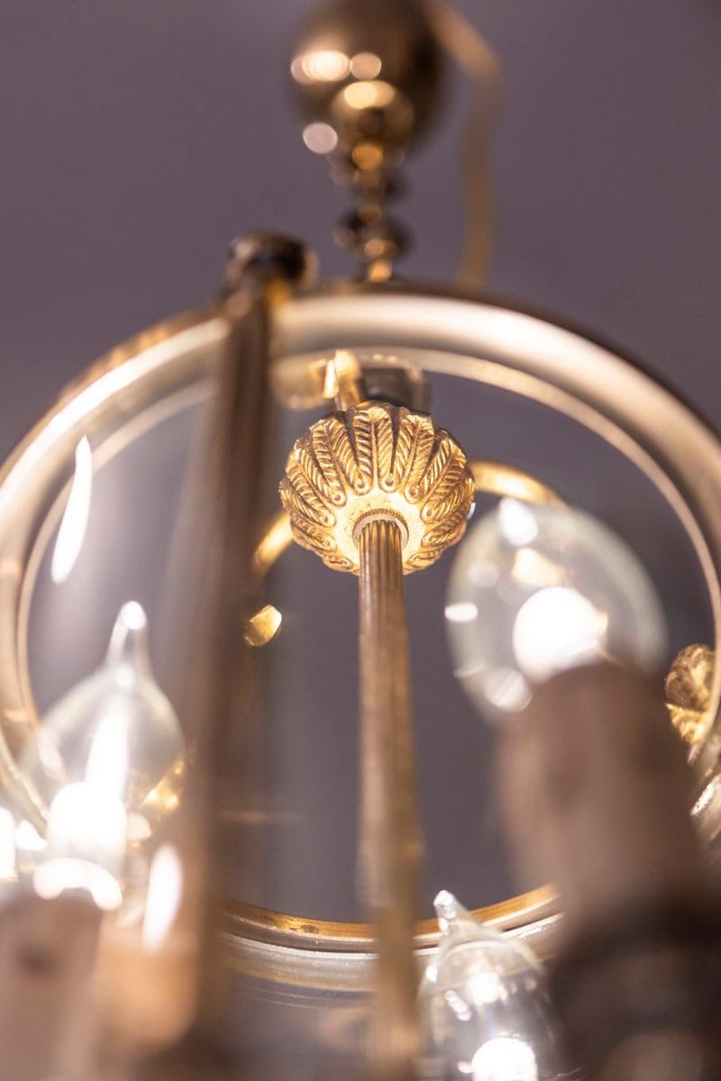 20th Century French Brass and Glass Lantern - JAA