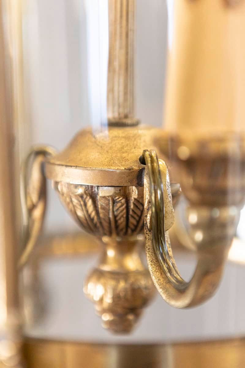 20th Century French Brass and Glass Lantern - JAA