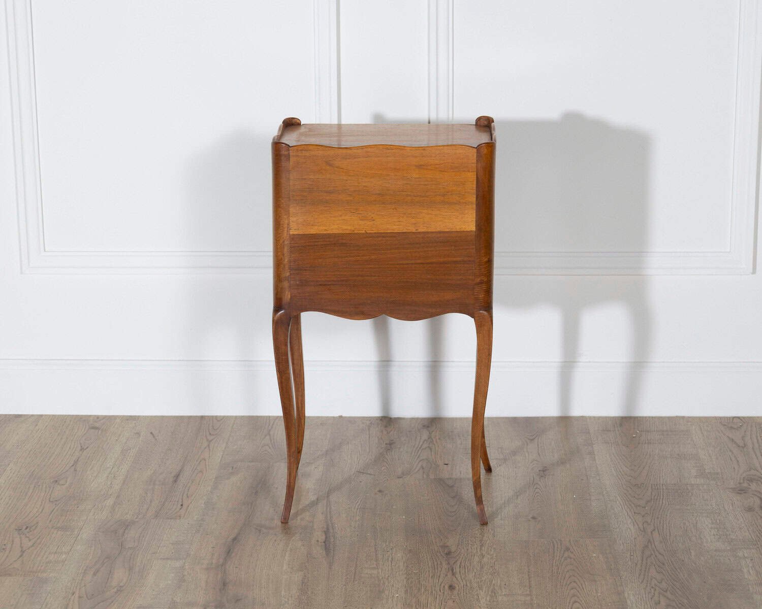Pair of French Solid Walnut Bedside Tables with Heart Cutouts, 20th Century - JAA