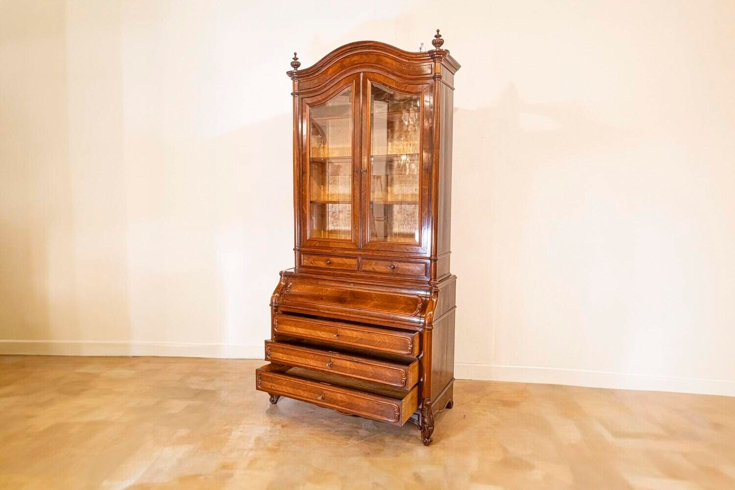 19th Century Italian Bookcase Secretaire - JAA