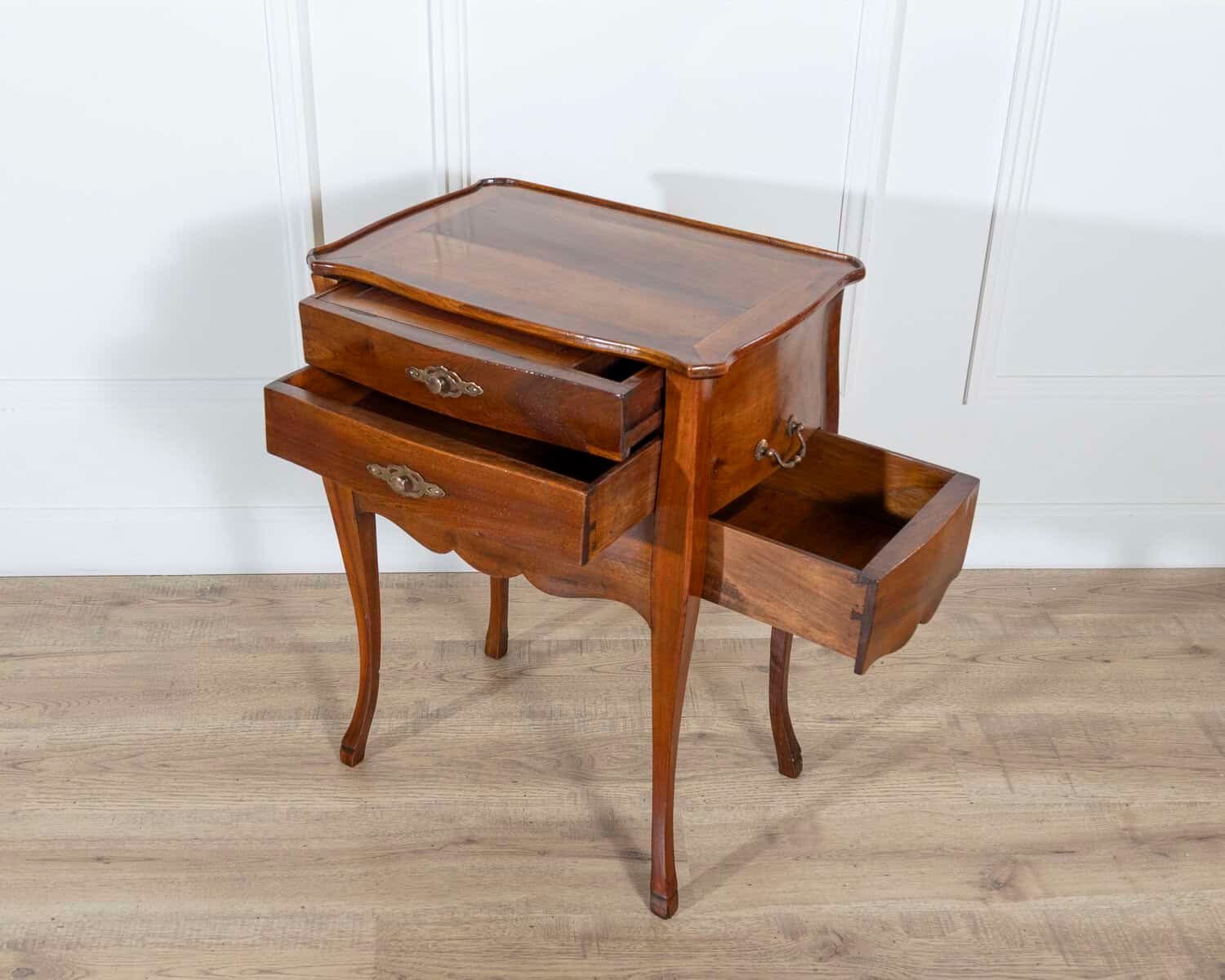 Late 19th-Century French Walnut Bedside Cabinet with Hidden Writing Desk - JAA