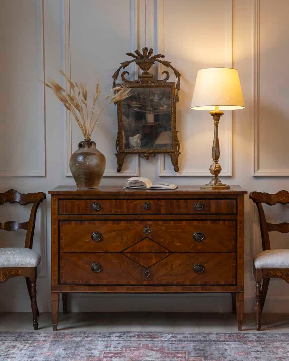 Italian Louis XVI Walnut Marquetry Chest, Late 18th Century - JAA