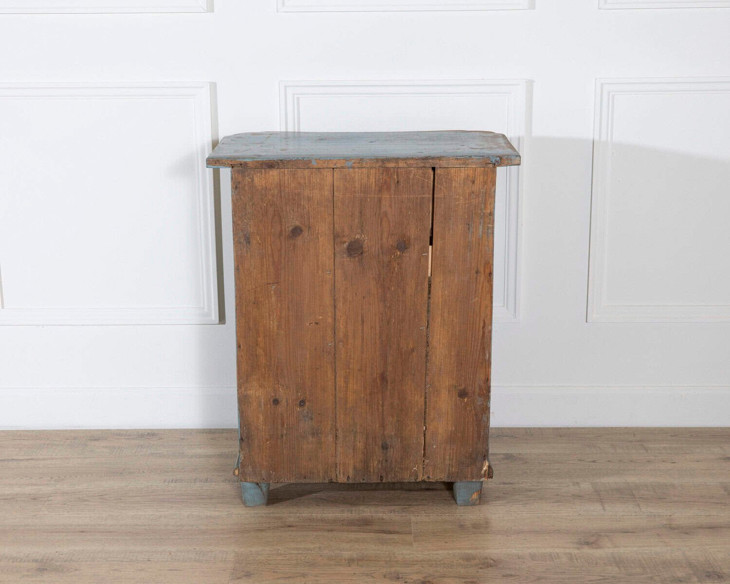 Alpine Blue-Painted Fir Wood Cabinet from Cortina d’Ampezzo, Late 18th Century - JAA