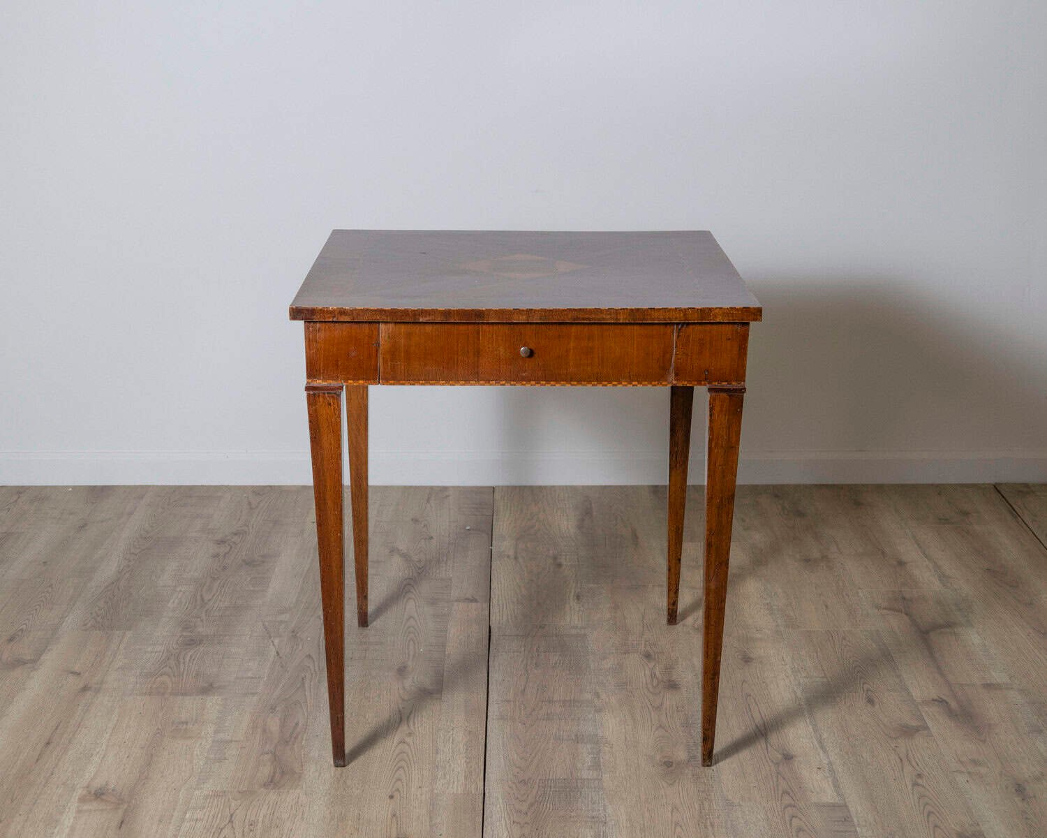 18th Century Tuscan Inlaid Game Table with Geometric Marquetry - JAA