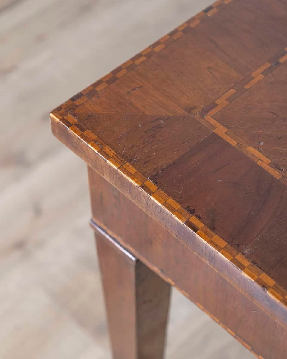 18th Century Tuscan Inlaid Game Table with Geometric Marquetry - JAA