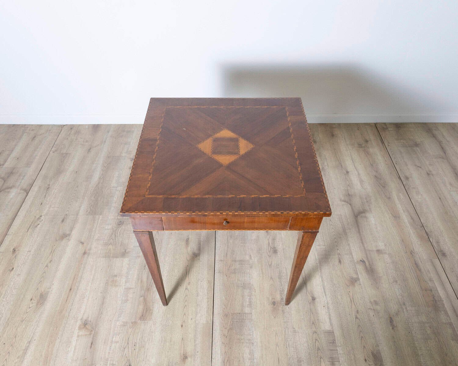 18th Century Tuscan Inlaid Game Table with Geometric Marquetry - JAA