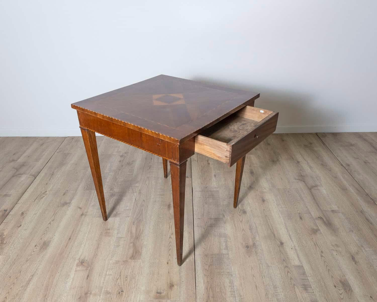 18th Century Tuscan Inlaid Game Table with Geometric Marquetry - JAA