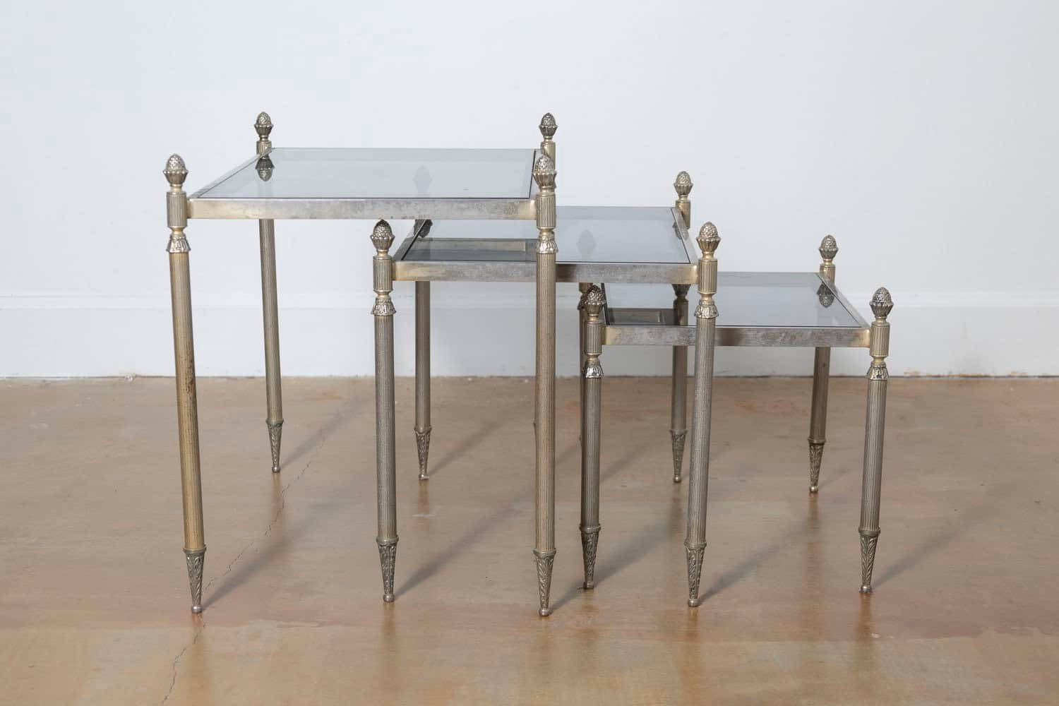 20th Century French Set of Three Nesting Tables - JAA