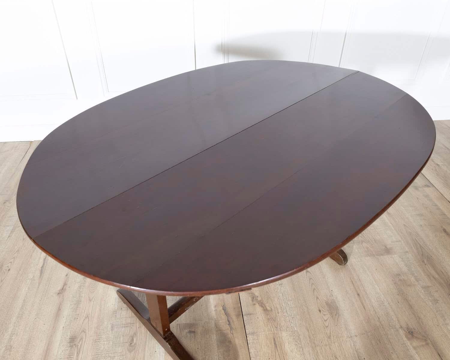 19th Century French Mahogany Winegrower’s Tilt-Top Table from Burgundy - JAA