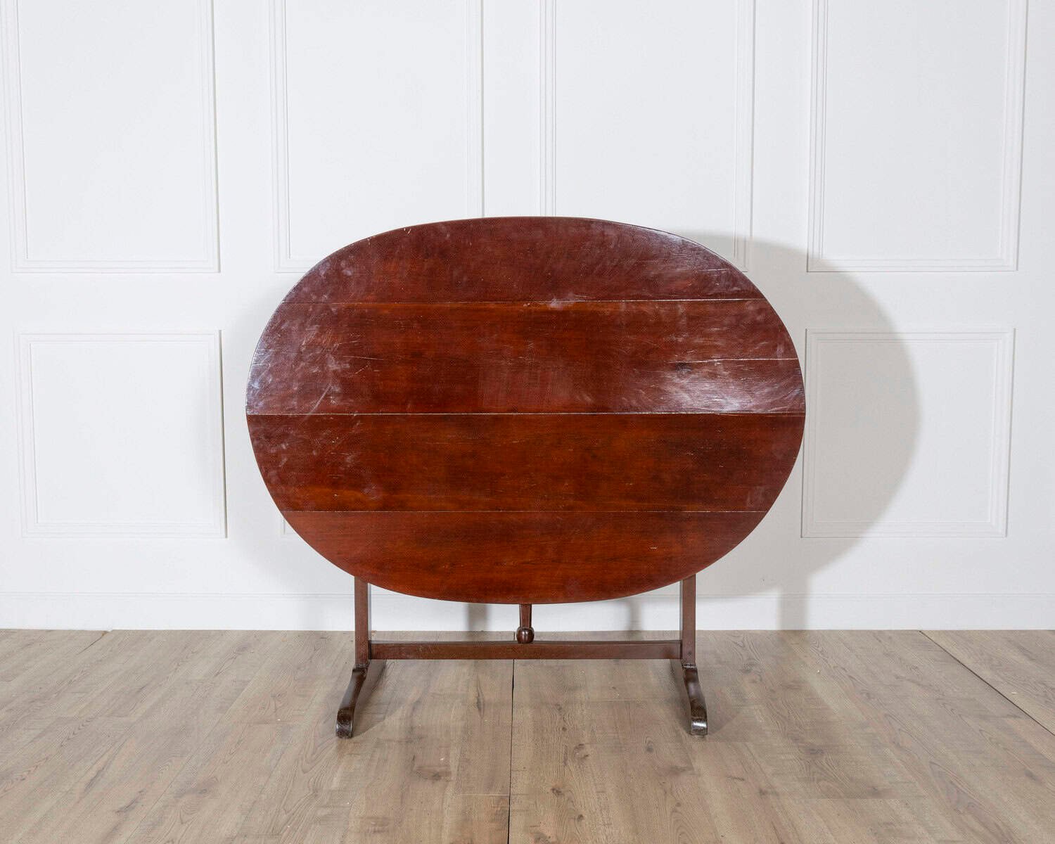 19th Century French Mahogany Winegrower’s Tilt-Top Table from Burgundy - JAA