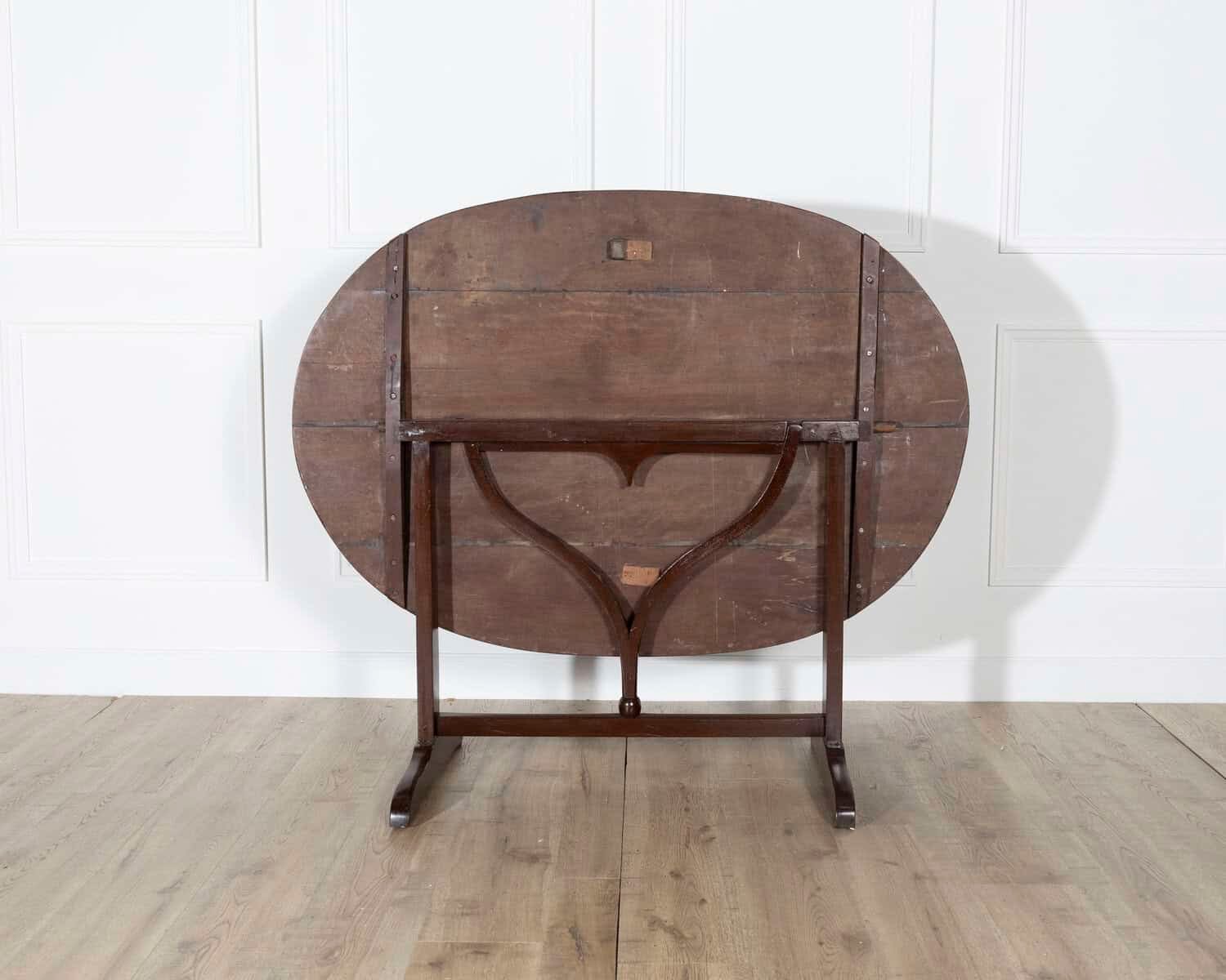 19th Century French Mahogany Winegrower’s Tilt-Top Table from Burgundy - JAA