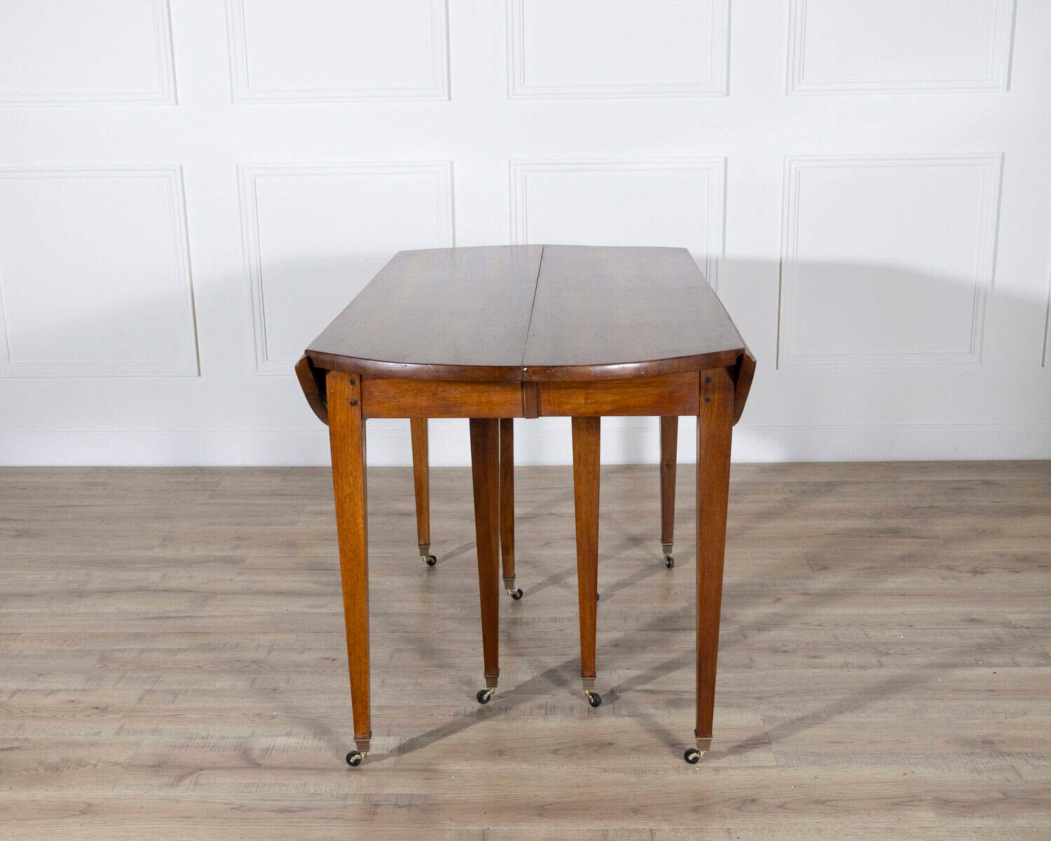 Early 20th Century French Restoration-Style Solid Walnut Extension Dining Table, 8 Feet - JAA