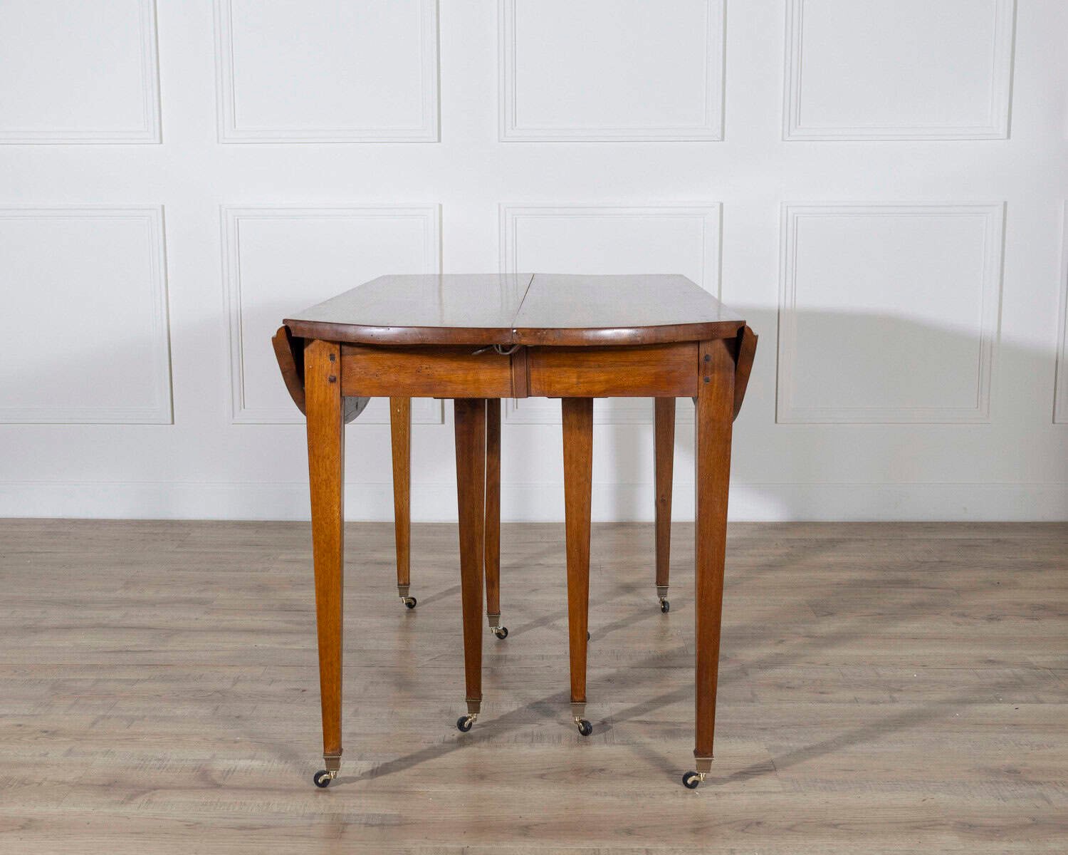 Early 20th Century French Restoration-Style Solid Walnut Extension Dining Table, 8 Feet - JAA
