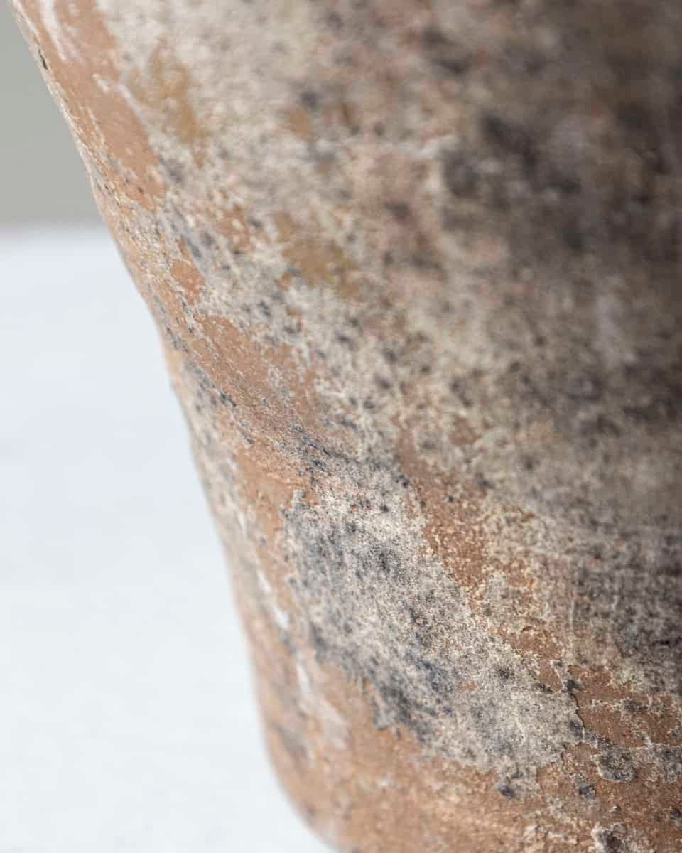 Spanish 19th Century Terracotta Jar with Ochre Glaze and Weathered Patina - JAA