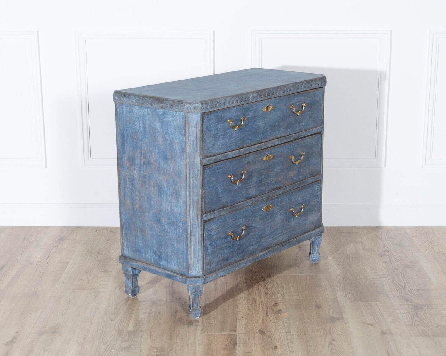 Pair of Swedish Blue Painted Chests of Drawers, circa 1870 - JAA