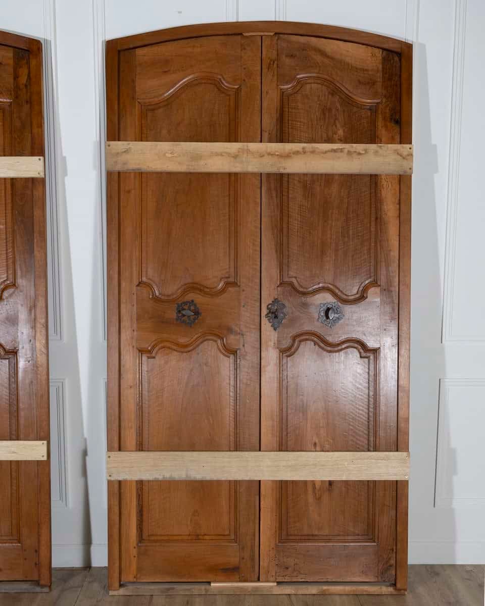 French 18th Century Two Pairs of Walnut Communication Doors - JAA