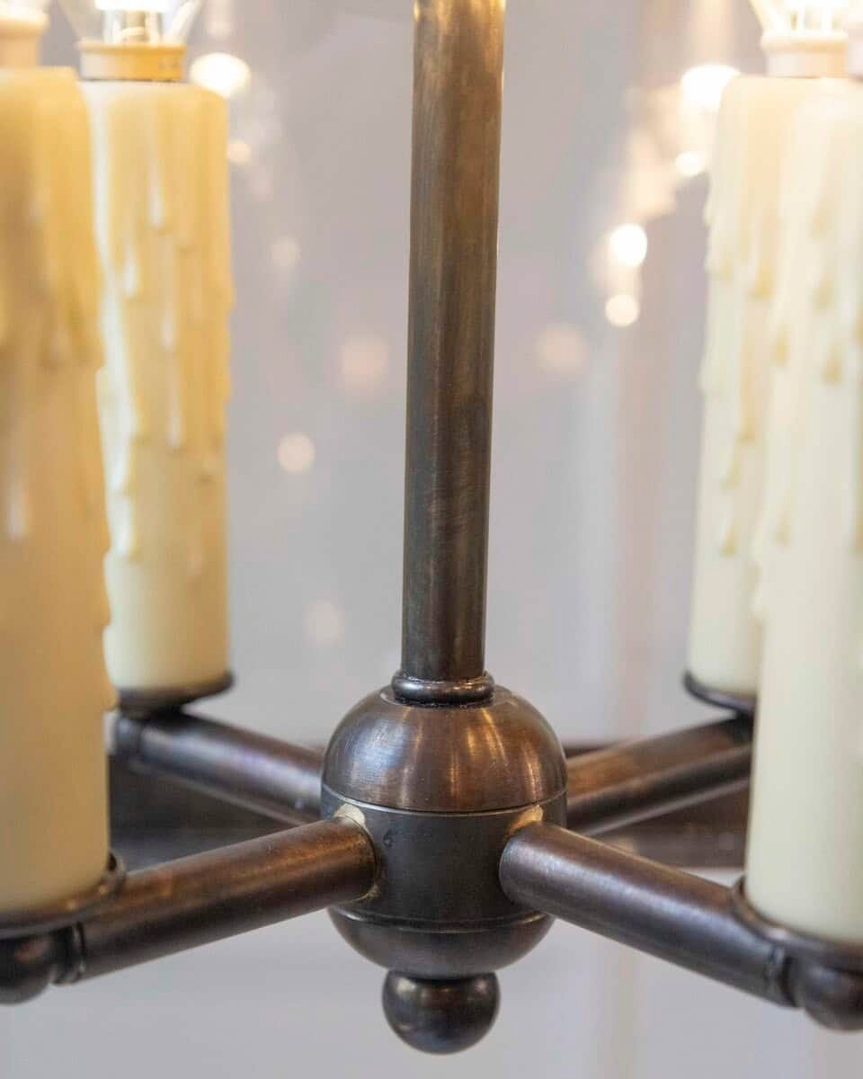 Pair of Early 20th-Century French Copper Hanging Lanterns - JAA