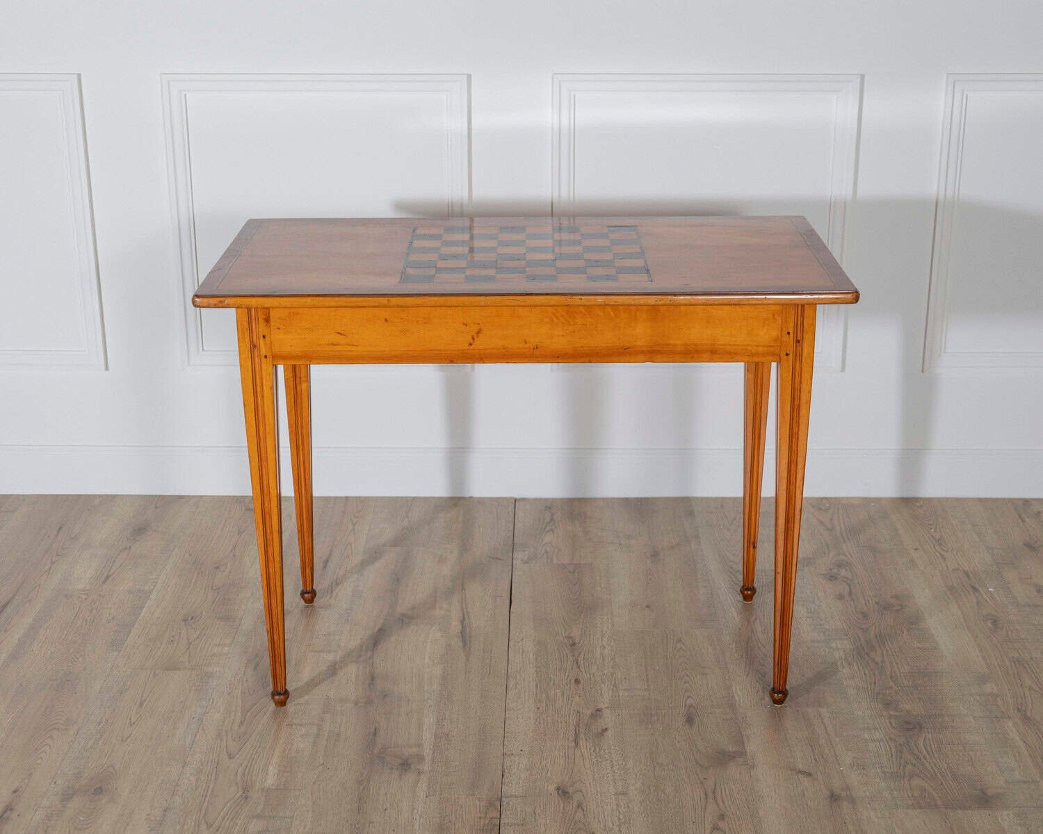 Late Gustavian Cherry and Nutwood Game Table with Checkerboard and Backgammon, circa 1840 - JAA