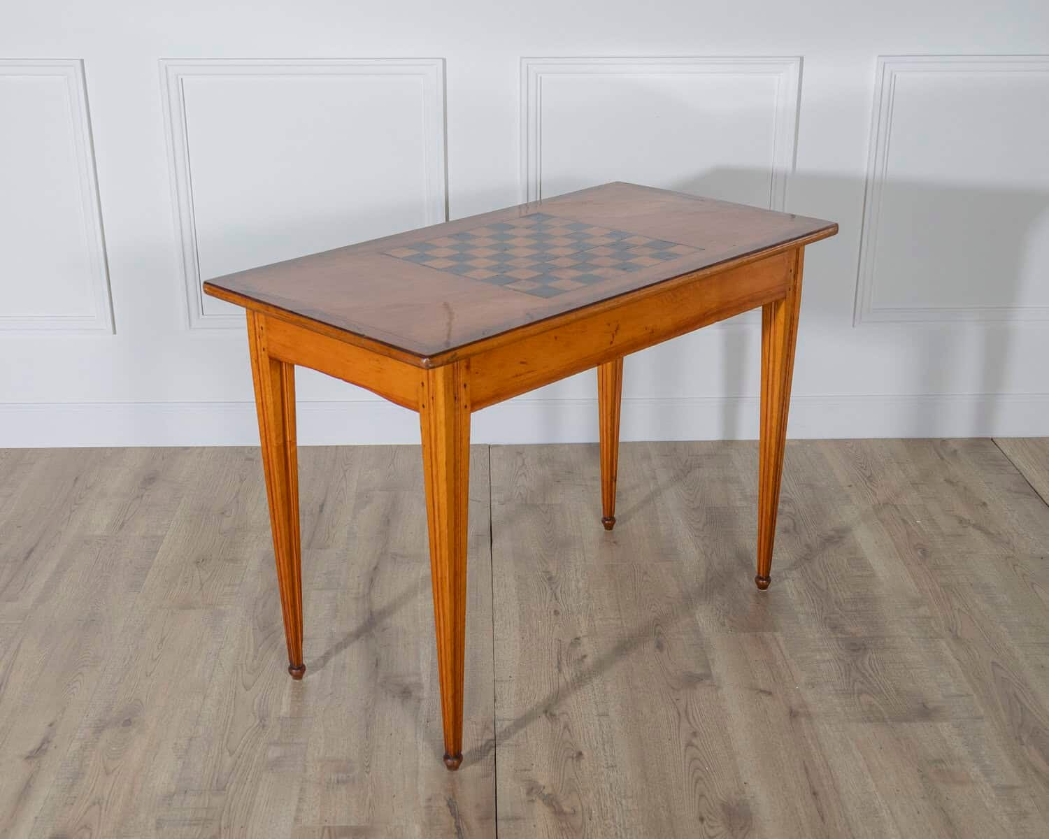 Late Gustavian Cherry and Nutwood Game Table with Checkerboard and Backgammon, circa 1840 - JAA
