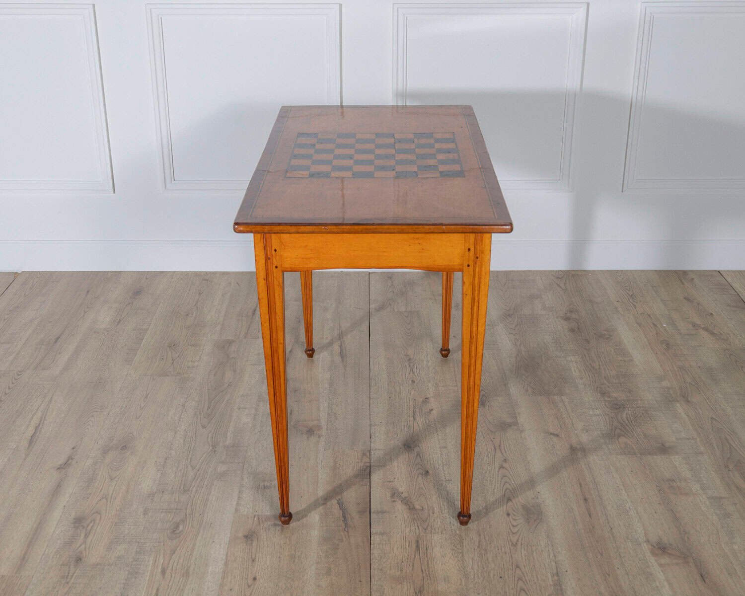 Late Gustavian Cherry and Nutwood Game Table with Checkerboard and Backgammon, circa 1840 - JAA