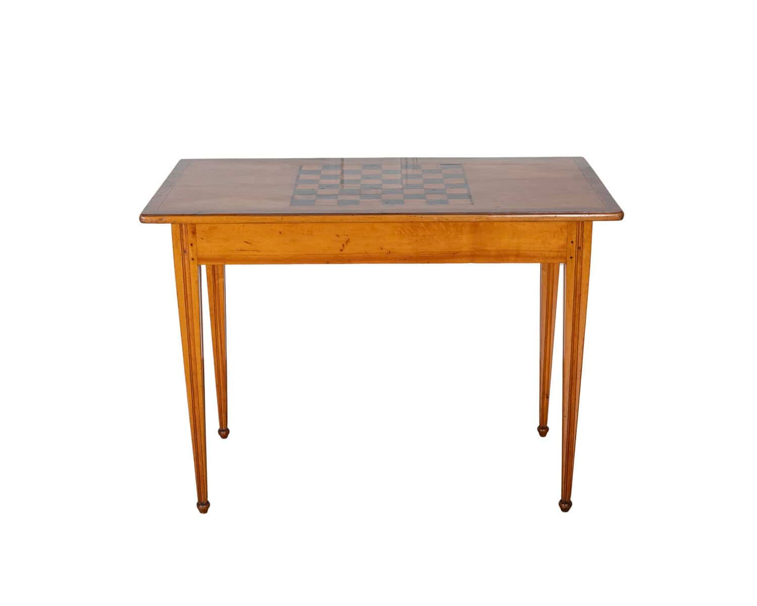 Late Gustavian Cherry and Nutwood Game Table with Checkerboard and Backgammon, circa 1840 - JAA