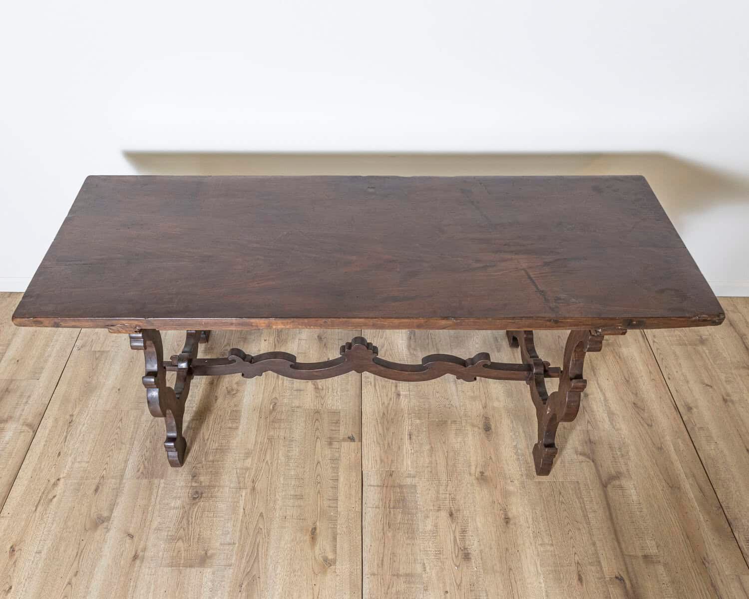 18th Century Italian Fratino Table with Single Chestnut Top and 19th Century Base - JAA