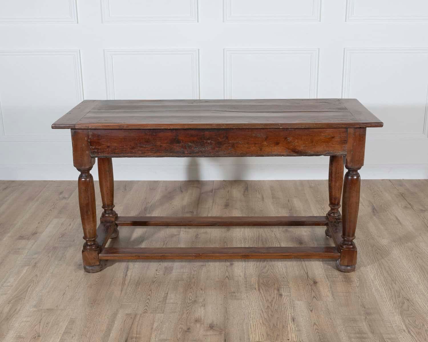 18th-Century Fruitwood Console Table with Two Drawers - JAA