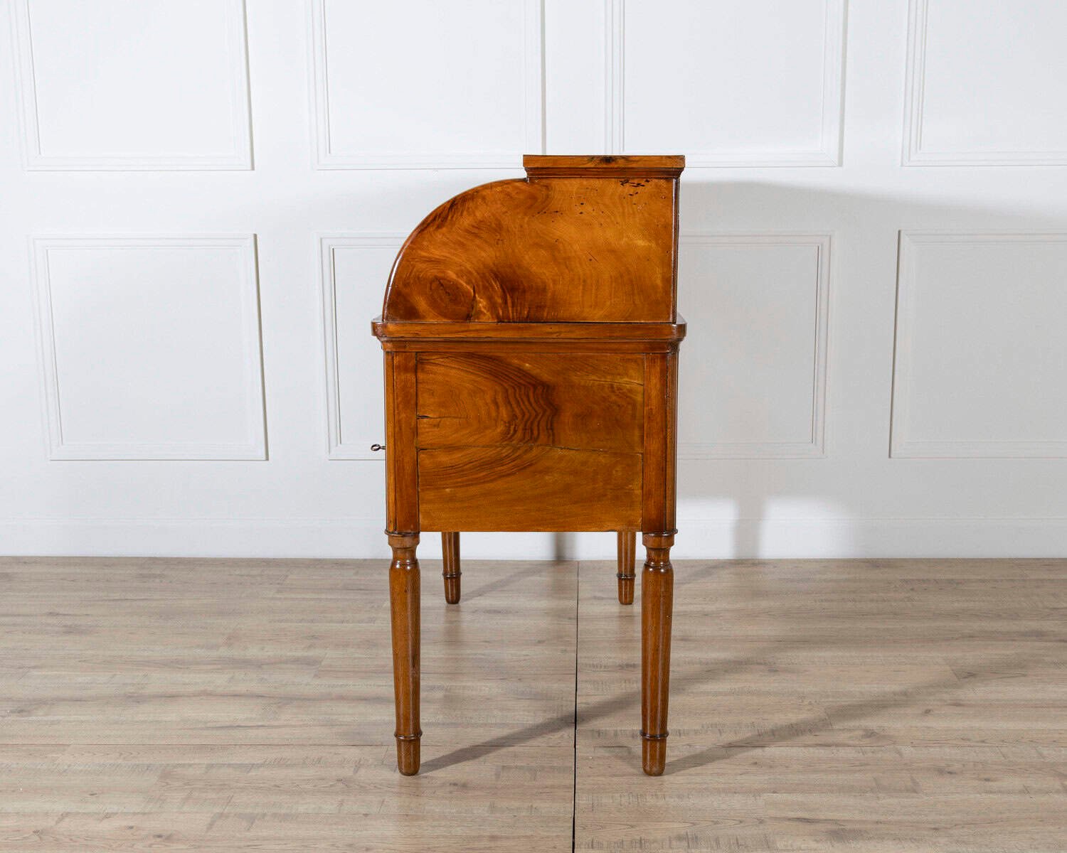 19th-Century Italian Charles X Walnut Cylinder Desk - JAA