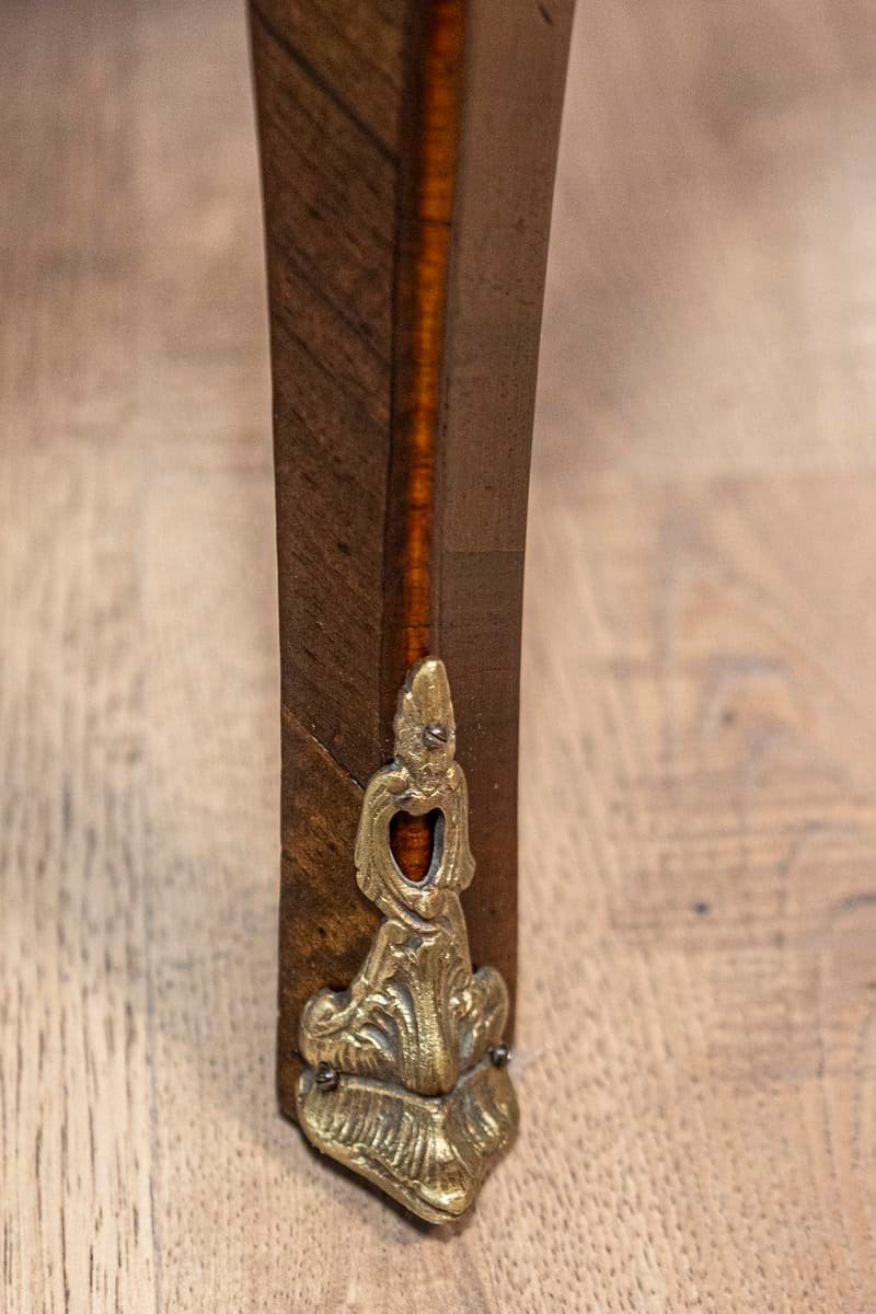 Italian Early 20th Century Rococo Style Walnut Commodes with Marble Tops, Pair, c.1900 - JAA