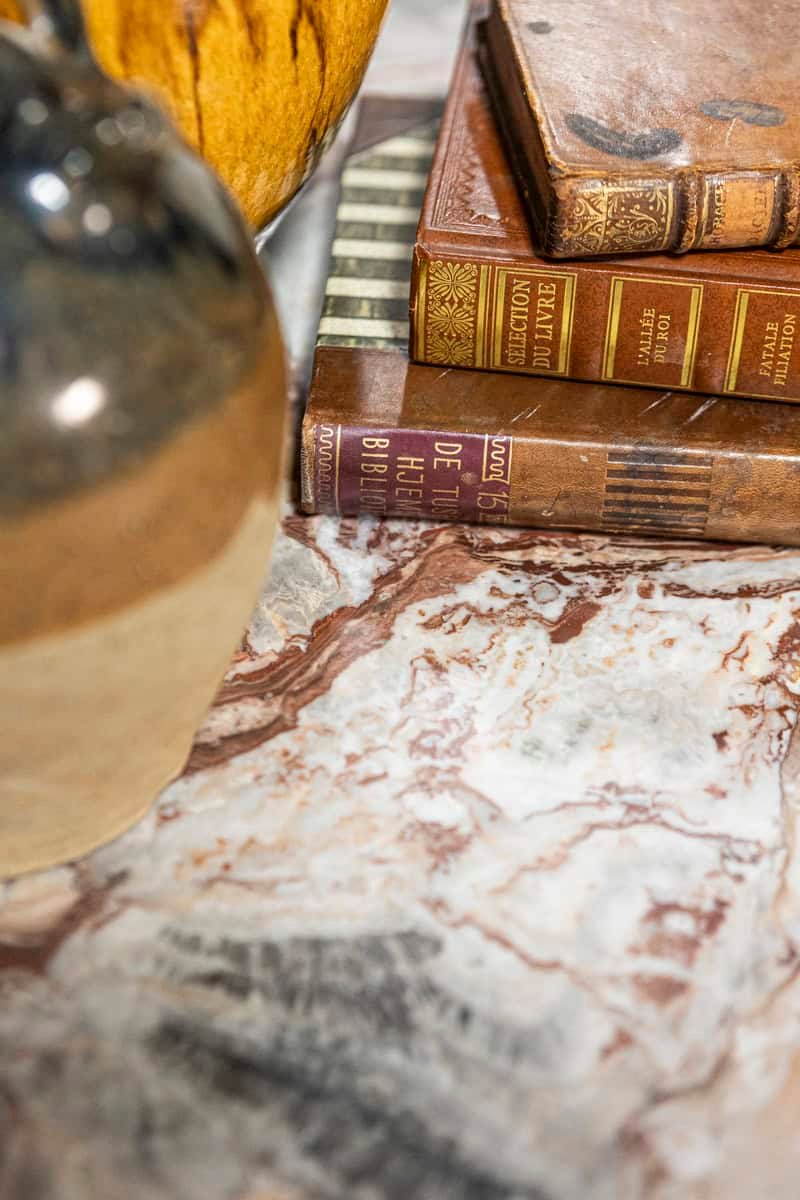 Italian Early 20th Century Rococo Style Walnut Commodes with Marble Tops, Pair, c.1900 - JAA