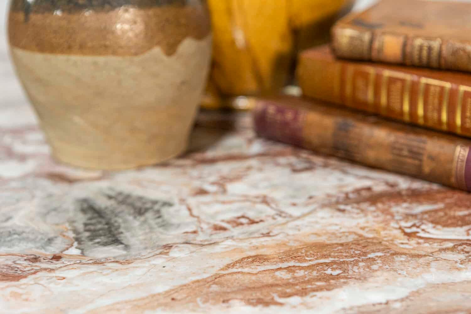 Italian Early 20th Century Rococo Style Walnut Commodes with Marble Tops, Pair, c.1900 - JAA
