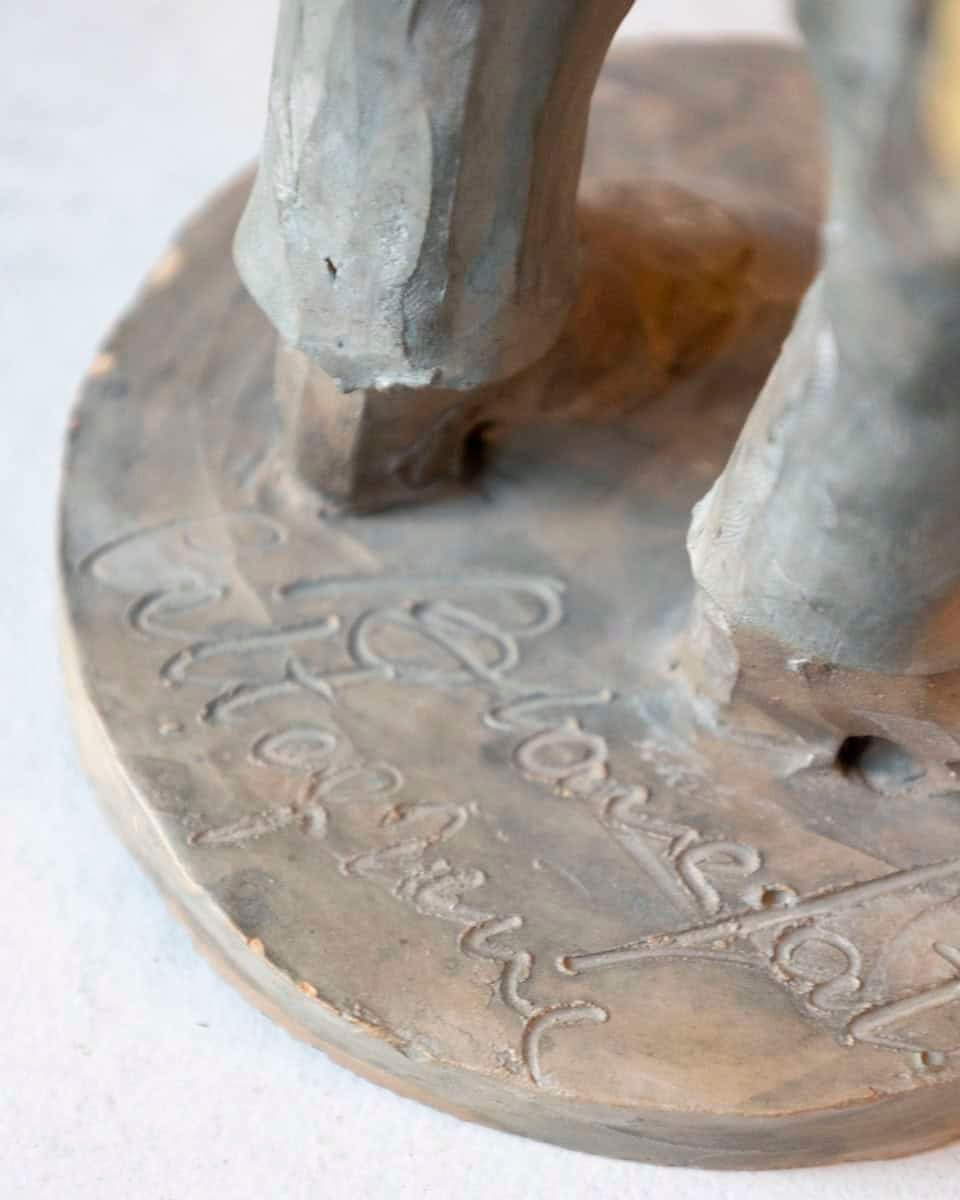 Italian 1968 Caltagirone Polychrome Terracotta Sculpture by Gaetano Romano - JAA