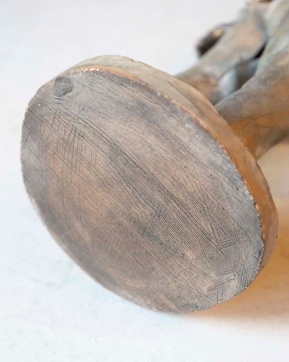 Italian 1968 Caltagirone Polychrome Terracotta Sculpture by Gaetano Romano - JAA